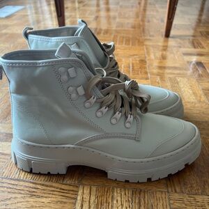 Zara Lace Up Leather Ankle Boots